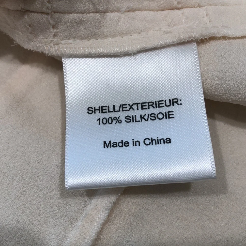 Tory Burch layered silk sleeveless top cream size 12